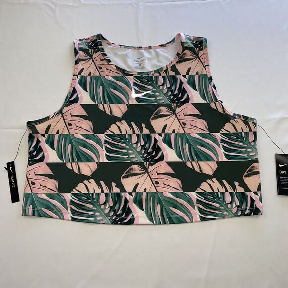 Nike Plus Size Fast Women's 1X Running Tank‎ Pink Floral CU8422-654 Dri-Fit - Picture 1 of 10